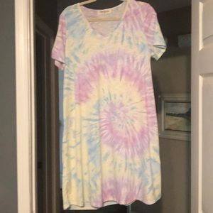 Xl tie dyed summer midi dress, never worn